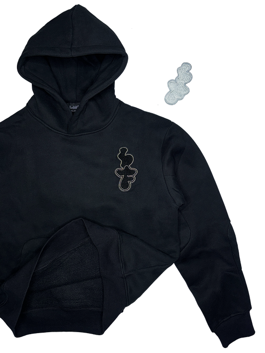 VELCRO HOODIE 'BLACK'