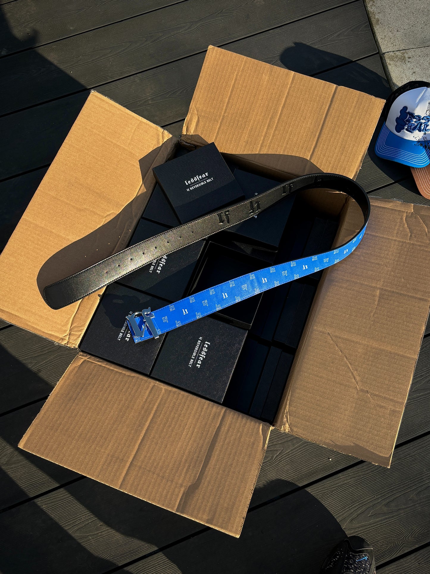 LF REVERSIBLE BELT BLUE/BLACK