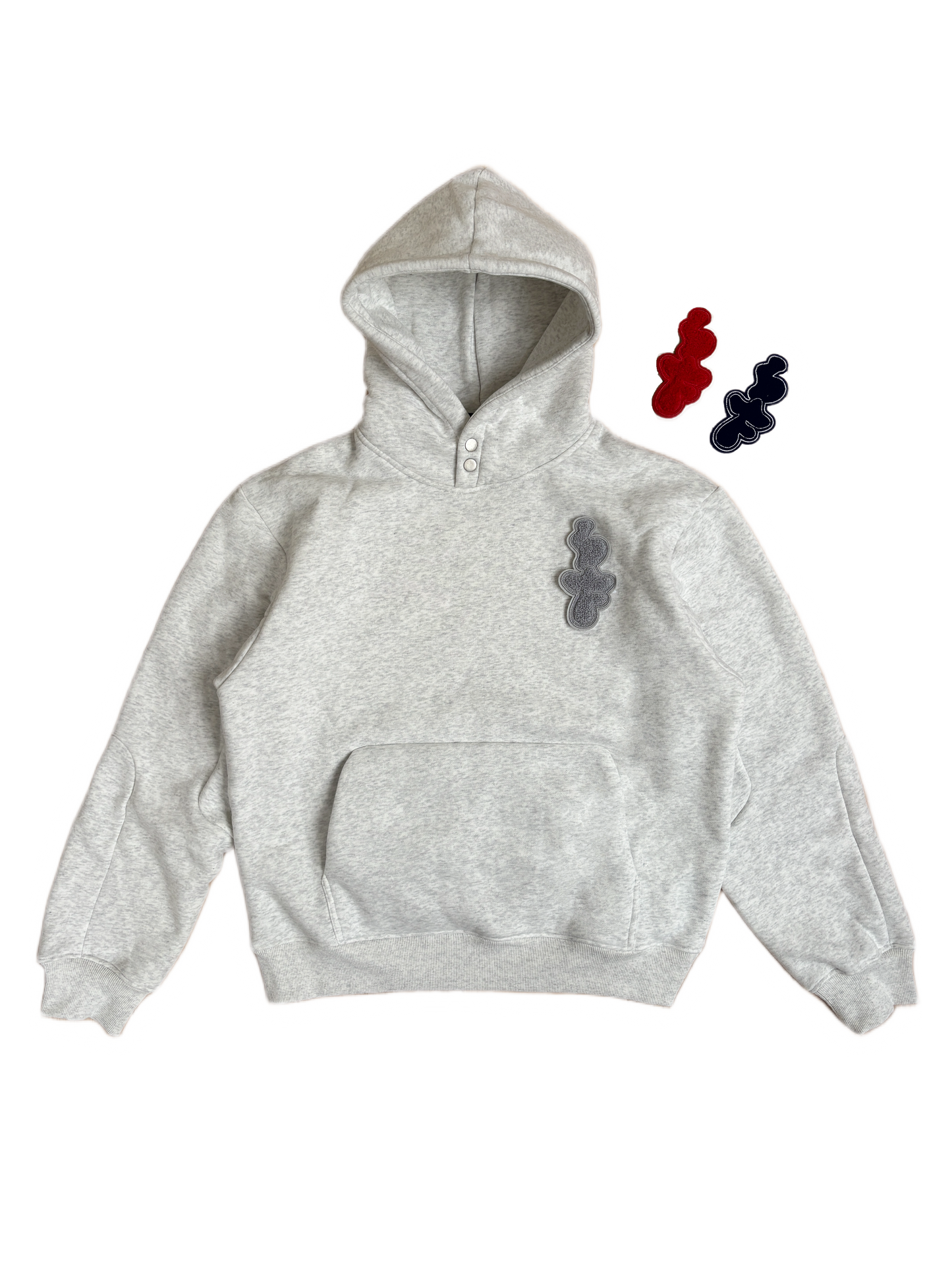 VELCRO HOODIE 'GREY'