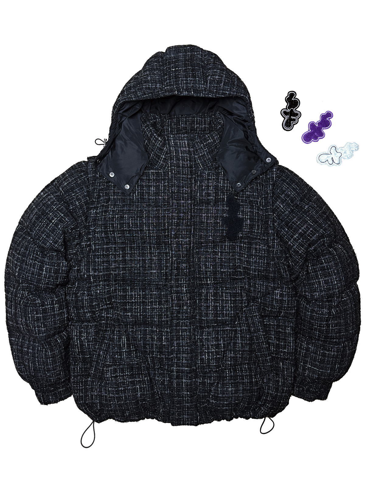 TWEED BOUCLÉ BLACK PUFFA