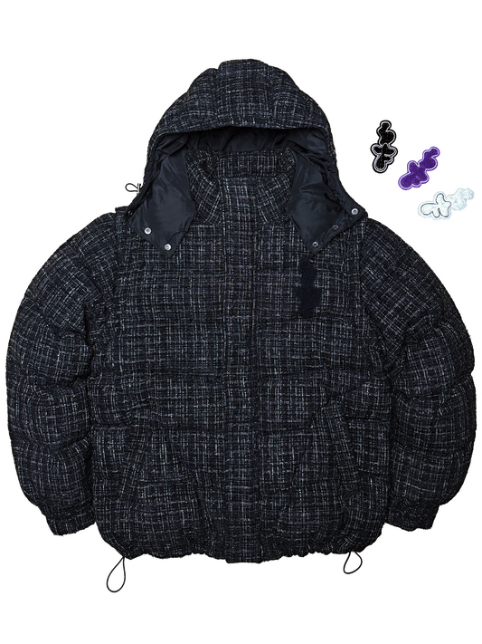 TWEED BOUCLÉ BLACK PUFFA