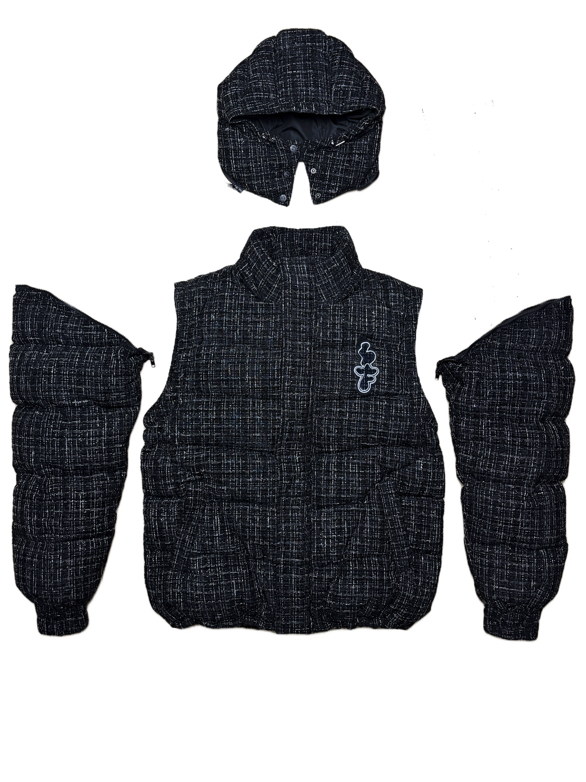 TWEED BOUCLÉ BLACK PUFFA