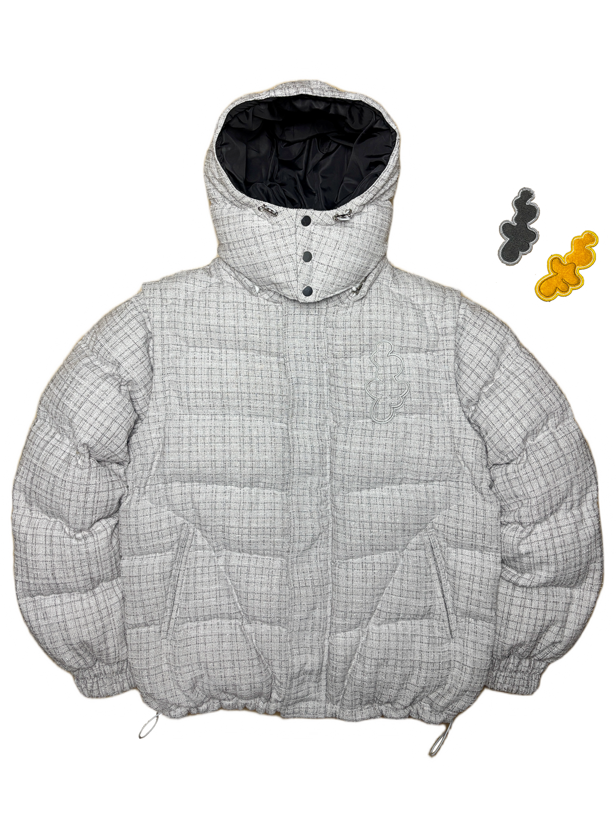 TWEED BOUCLÉ LIGHT GREY PUFFA