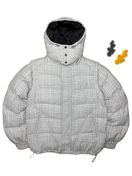 TWEED BOUCLÉ LIGHT GREY PUFFA