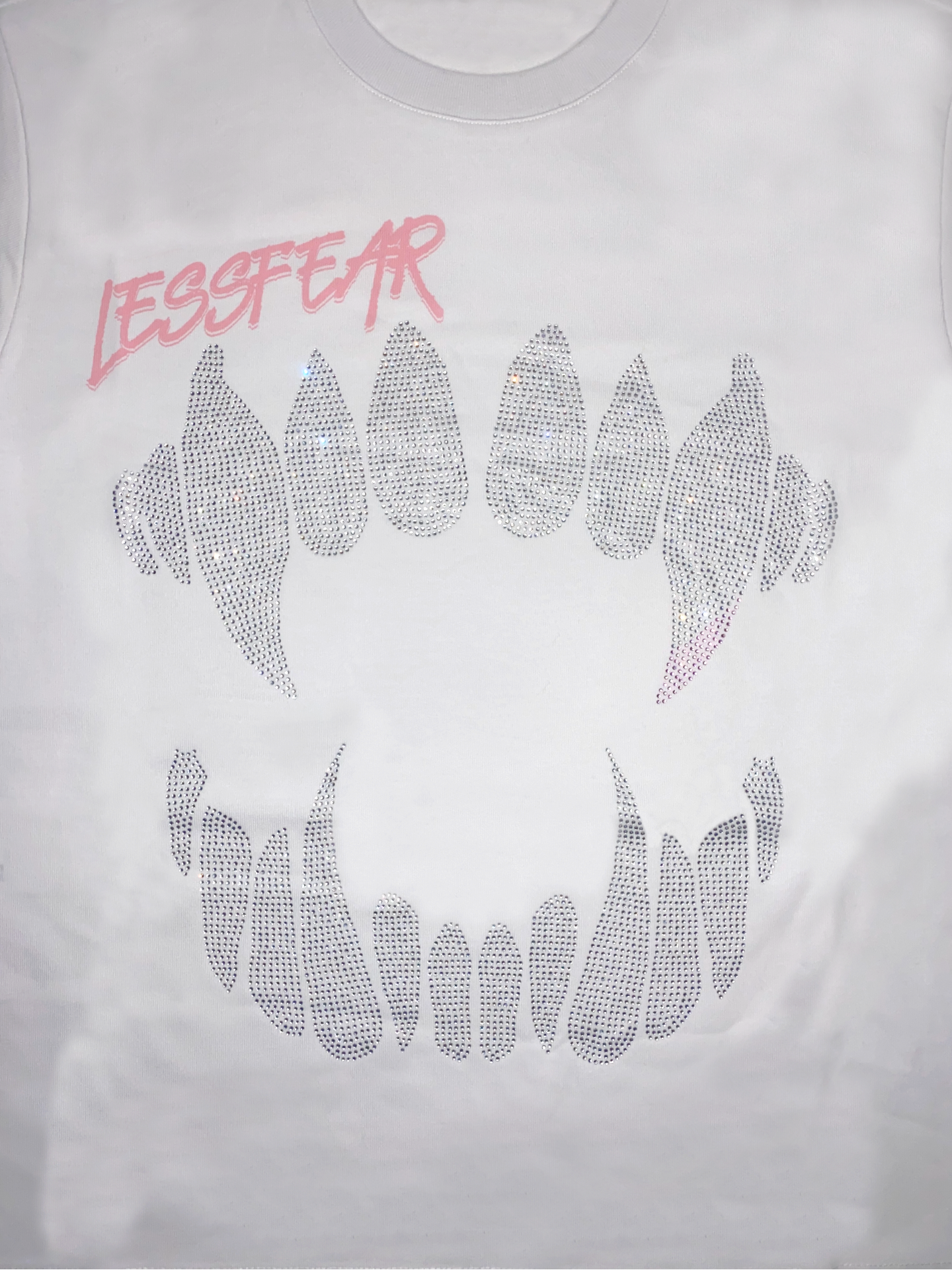 RHINESTONE GRILLZ TEE "WHITE"