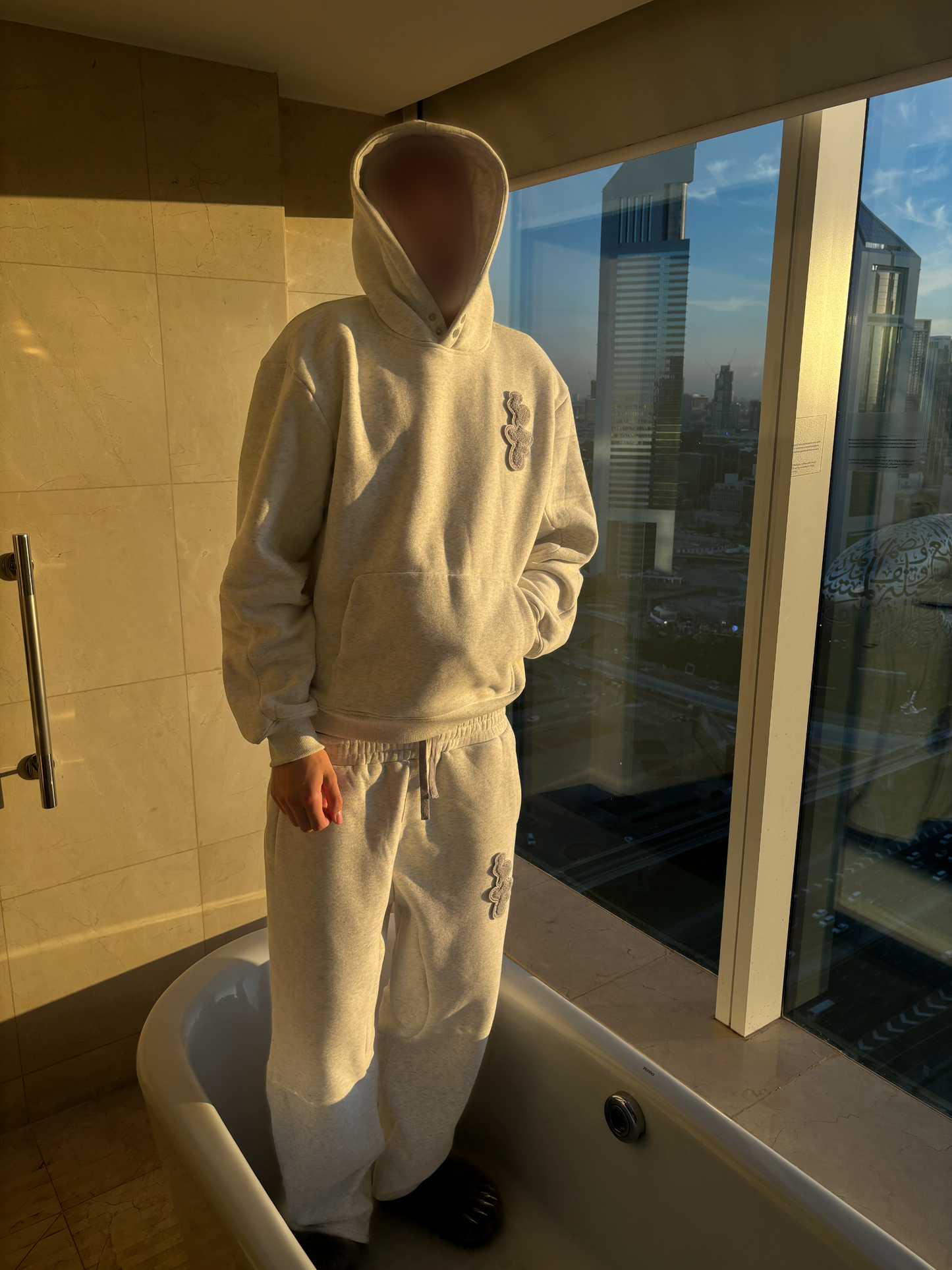 VELCRO HOODIE 'GREY'