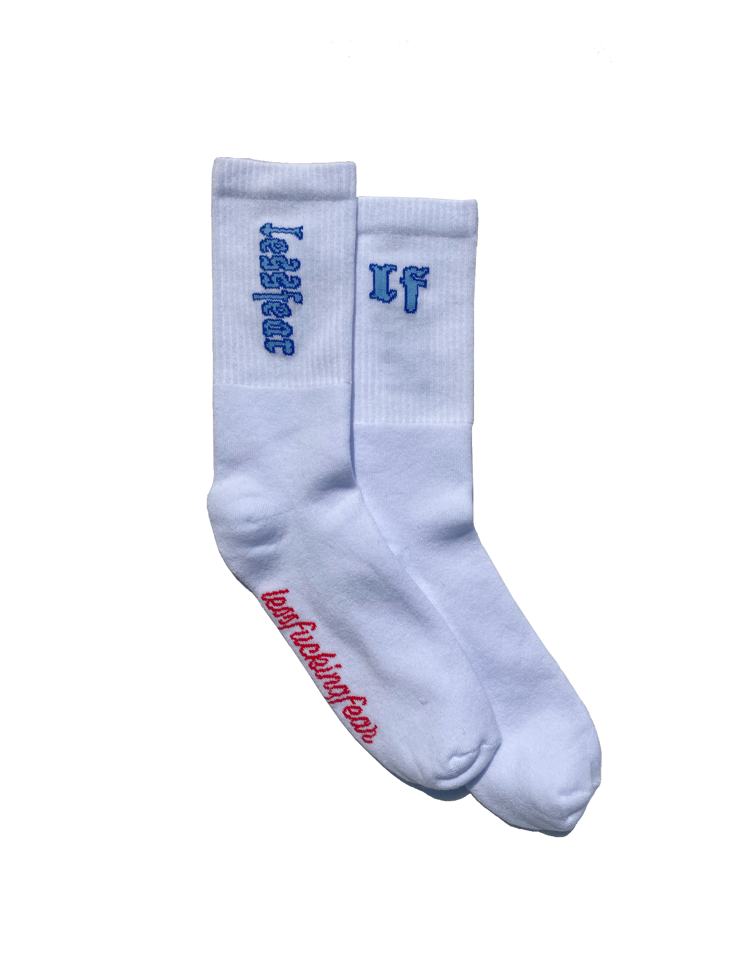 LF SOCKS "BLUE on WHITE"