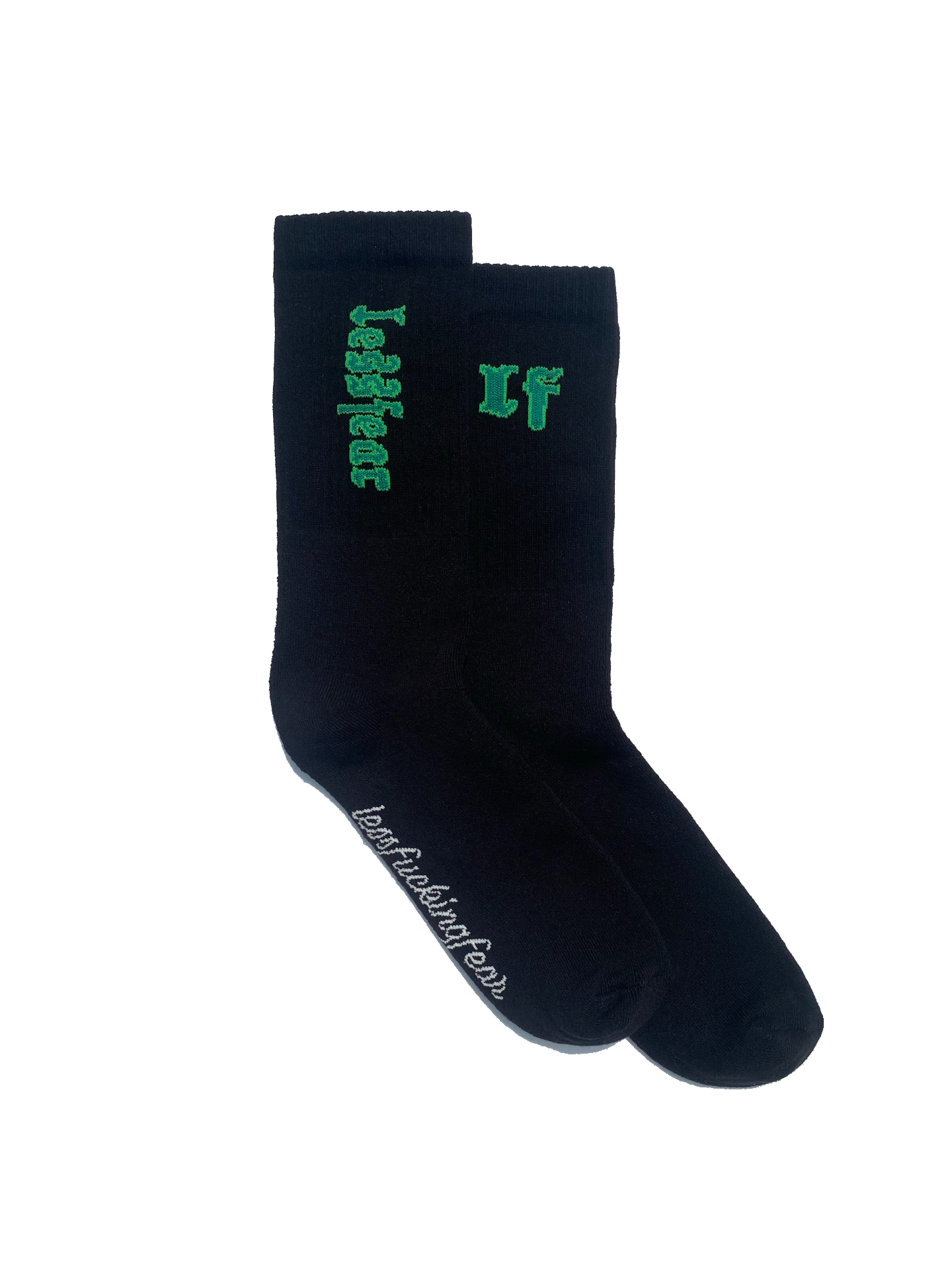 LF SOCKS "GREEN on BLACK"