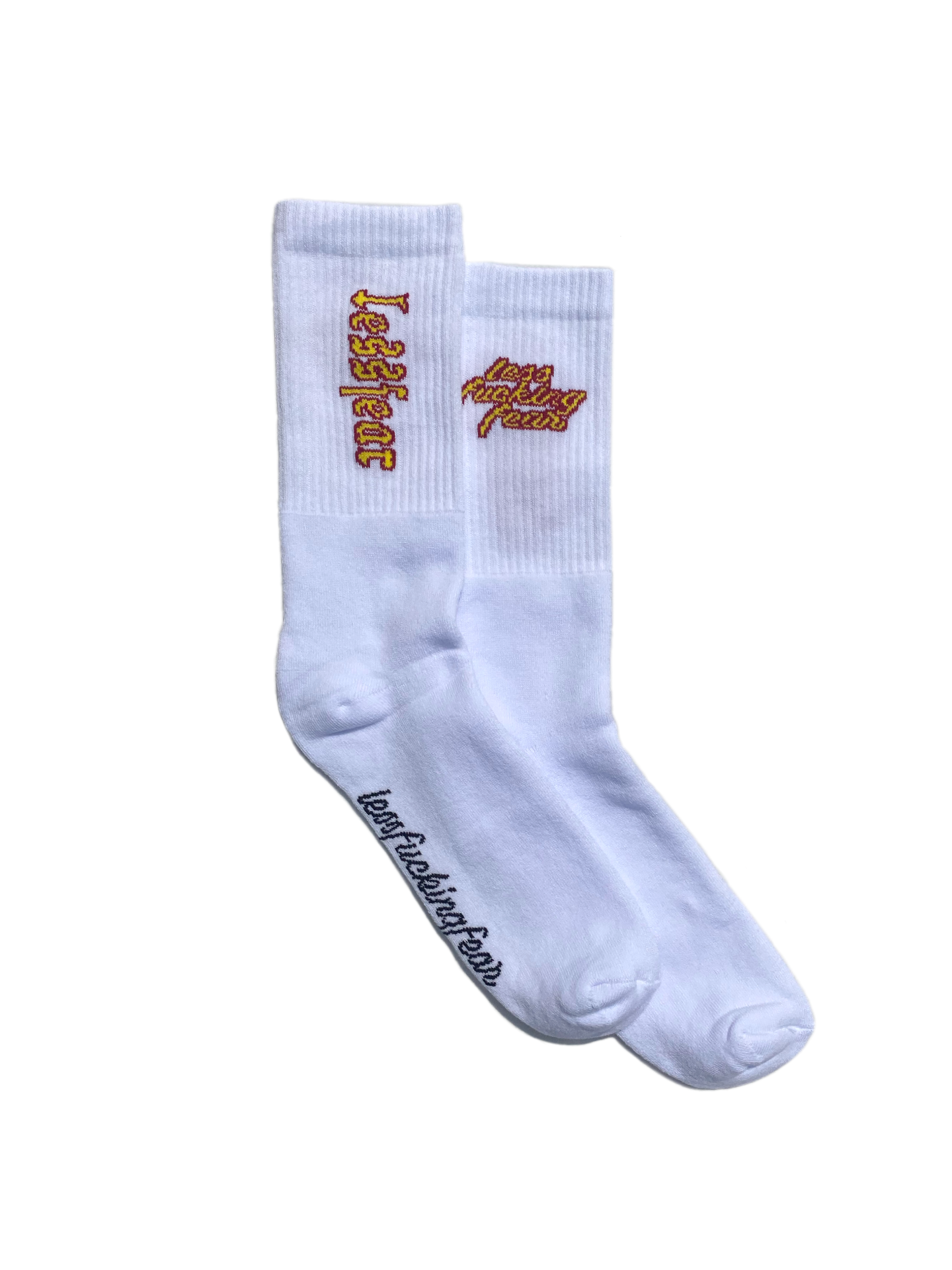 lff SOCKS "YELLOW on WHITE"