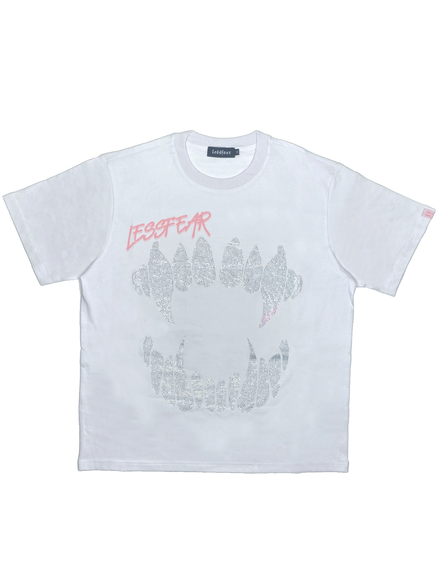 RHINESTONE GRILLZ TEE "WHITE"