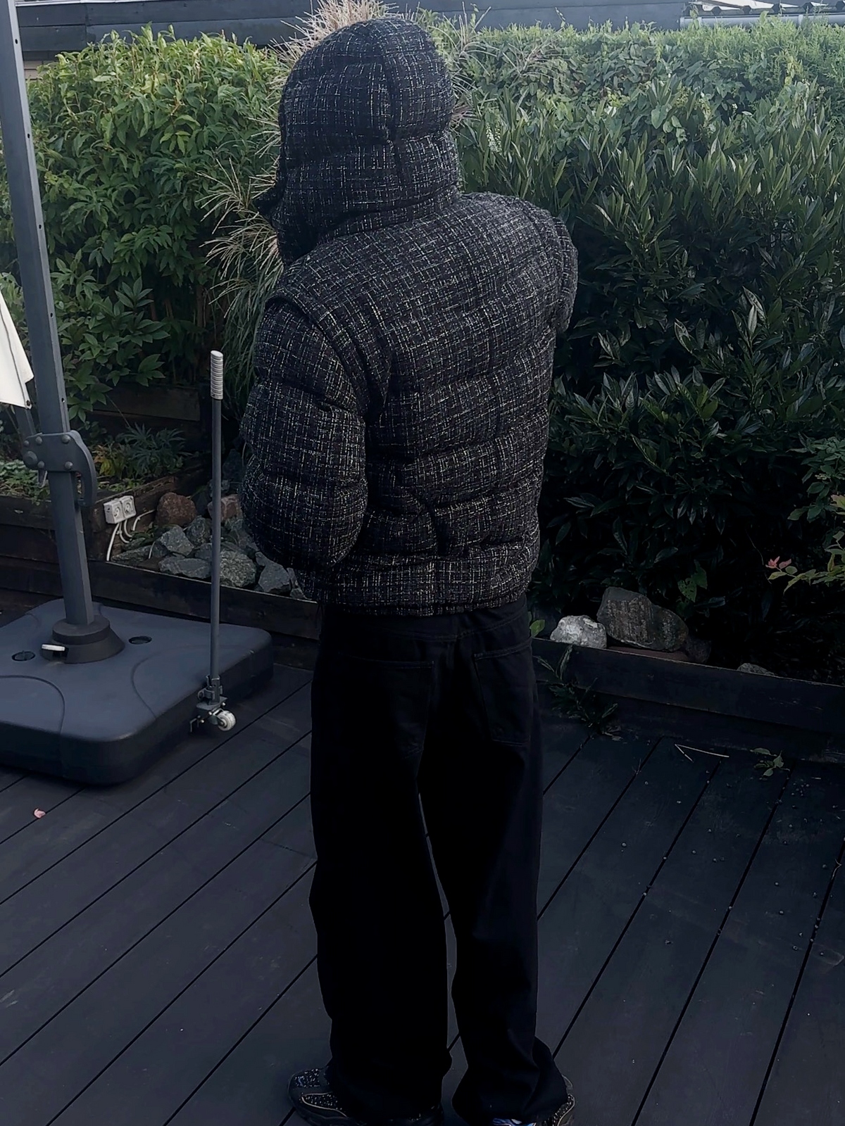 TWEED BOUCLÉ BLACK PUFFA