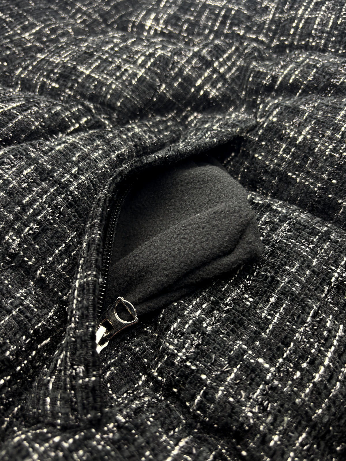 TWEED BOUCLÉ BLACK PUFFA